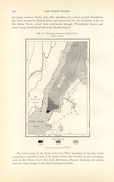 SUCCESSIVE GROWTH OF NEW YORK ,1634 TO 1891,1800s Antique Map