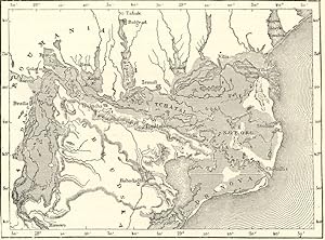 DOBRUDJA AND DELTA OF THE DANUBE,Bulgaria,1800s Antique Map