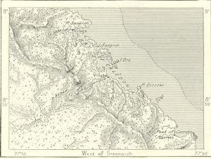 GULF OF SAN BLAS,Gulf of Darien,Panama,1800s Antique Map