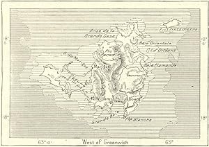 ST MARTIN,Gulf Mexico.Caribbean Sea,1800s Antique Map