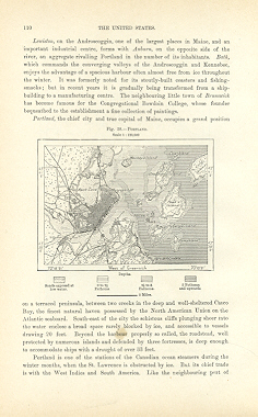 PORTLAND,MAINE,City Plan,1893 1800s Antique Map
