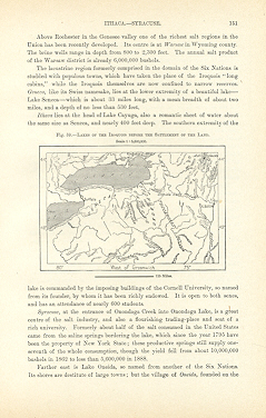 LAKES OF THE IROQUOIS BEFORE SETTLEMENT,1893 Map