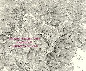 VIRGINIA CITY, NEVADA,1893 Historical Map