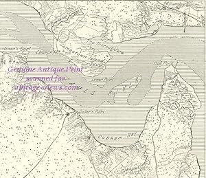 JAMESTOWN ISLAND,1893 Historical Map