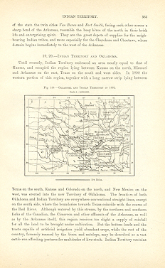 OKLAHOMA AND INDIAN TERRITORY IN 1892,Historical Map