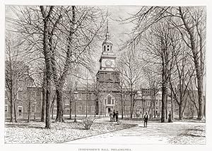 INDEPENDENCE HALL IN PHILADELPHIA,1893 Historical Print