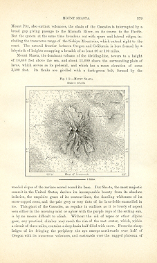 MOUNT SHASTA - CASCADE RANGE,1893 Historical Map