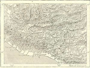 THICKLY INHABITED REGION OF GUATEMALA,Antique Print