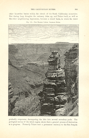 THE MARBLE CANYON,COLORADO RIVER,1893 Historical Print