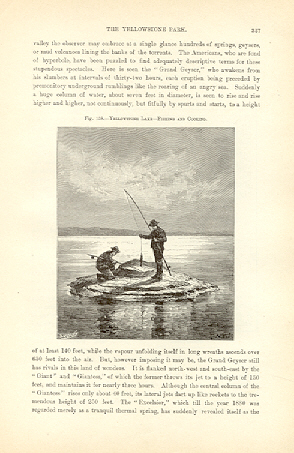 FISHING AND COOKING ON YELLOWSTONE LAKE ,1893 Print