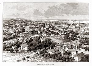 GENERAL VIEW OF OMAHA,Nebraska,1893 Historical Print
