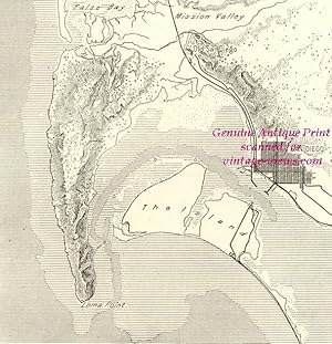 SAN DIEGO, CALIFORNIA ,1893 Historical Map