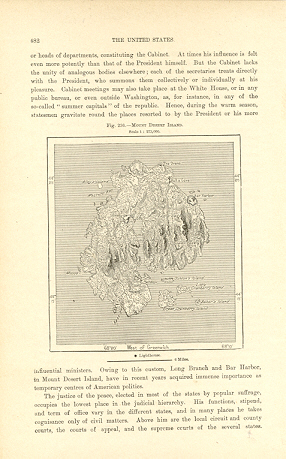 MOUNT DESERT ISLAND,Hancock County,Maine,1893 Map