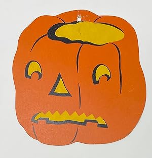 Grimacing Jack-O-Lantern Pumpkin Head--Halloween Decoration