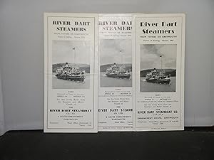 The River Dart Steanboat Co Ltd - Timetables for River Dart Steamers, Seasons 1958, 1961 & 1963