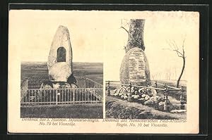 Carte postale Vionville, Denkmla des 3. Hannov. Infanterie-Regts. No. 79, monument des Hannov. Fe...
