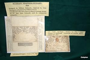 Mulready Envelopes Formes 2 & 3, 1 to Mr Patrick Dalmahoy of 69 Queen St, Edinburgh with magenta ...