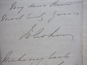 1828 JOHN WATSON CROKER HANDWRITTEN SIGNED LETTER