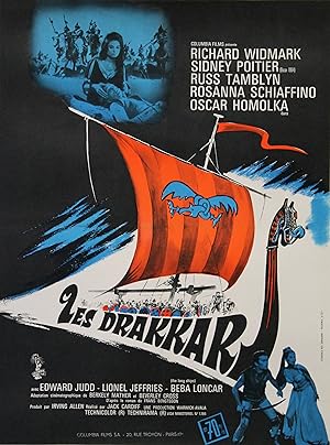 "LES DRAKKARS (THE LONG SHIPS)" Réalisé par Jack CARDIFF en 1964 avec Richard WIDMARK, Rosanna SC...