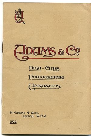 Adams & Co. High-Class Photographic Apparatus
