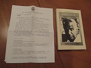 Uncorrected Page Proof, With Publisher's Pre-Publication Letter. Chandra: A Biography Of S. Chand...