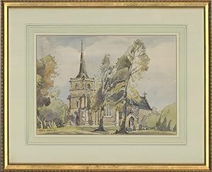 Fred Sawyer - Mid 20th Century Watercolour, Aylestone Church