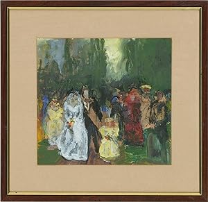 Anne Lloyd - 1988 Oil, The Wedding Party