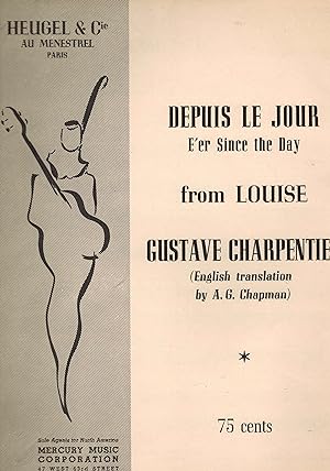 Depuis Le Jour - E'Er Since the Day - from Louise - Vintage Sheet Music