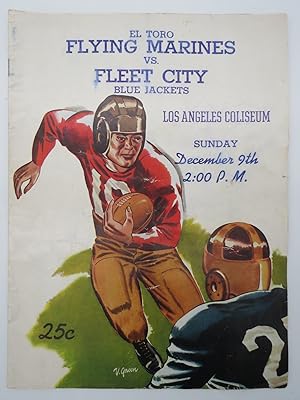 EL TORO FLYING MARINES VS. FLEET CITY BLUE JACKETS 1945 FOOTBALL PROGRAM