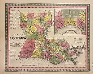 A New Map of Louisiana with its Canals, Roads & Distances from place to place, along the Stage & ...