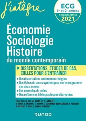 ECG 1 et 2 : économie, sociologie, histoire du monde contemporain en fiches et dissertations