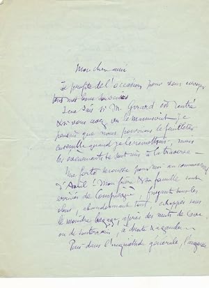 Albert ROBIDA peur pour le beffroi de Compiègne lettre autographe signée P. Fort