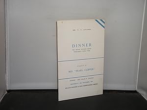 William Doxford & Sons Ltd, Sunderland - Dinner Menu for Launch of M.S. "Pearl Clipper" 30th Dece...