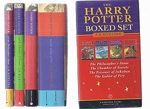 FOUR Volumes in a SLIPCASE / Box: Harry Potter and the Philosopher's Stone ( AKA: Sorcerer's Ston...