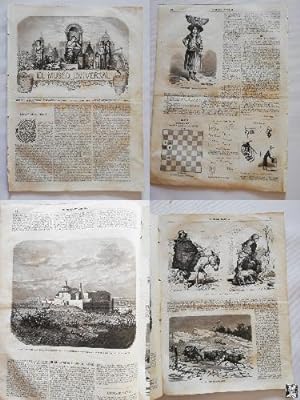 EL MUSEO UNIVERSAL: AÑO XI, Nº11 , 1867.Grabados: Tipos de Soria, convento de la Rábida, Siberia ...