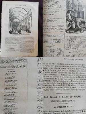 SEMANARIO PINTORESCO ESPAÑOL: Nº41, 9 octubre 1855. Salón de pasos perdidos Palacio de Justicia P...