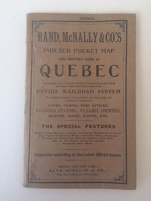 RAND, McNALLY & CO.'S INDEXED POCKT MAP AND SHIPPERS' GUIDE OF QUEBEC