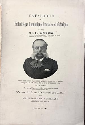 [Sale catalogue Leiden 1901] Catalogue de la Bibliothèque linguistique, littéraire et historique ...