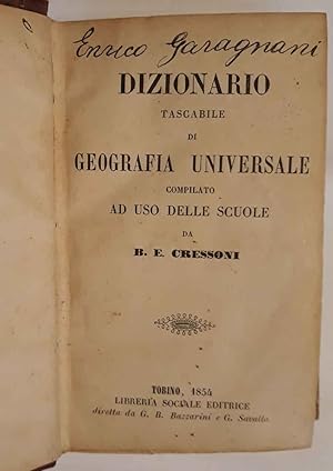 Dizionario tascabile di geografia universale: compilato ad uso delle scuole