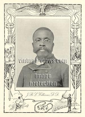 REV JOHN B.L. WILLIAMS, D.D.,Negro Genealogy,1902 Photo