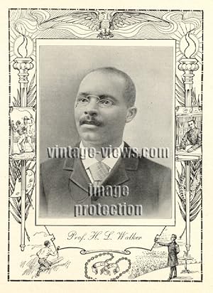 PROFESSOR H.L. WALKER,Negro Genealogy,1902 Photo