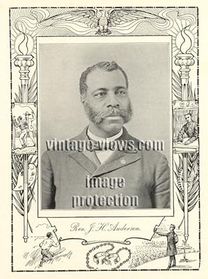REV JAMES HARVEY ANDERSON,Negro Genealogy,1902 Photo