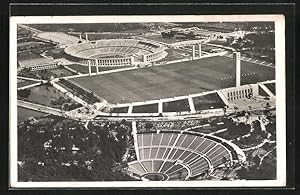 Ansichtskarte Berlin, Reichssportfeld, Olympia, Fliegeraufnahme