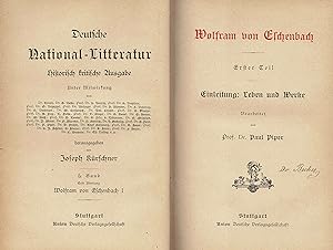 Wolfram von Eschenbach -1. Teil Einleitung: Leben und Werke (Originalausgabe 1890)