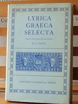 Lyrica Graeca Selecta; brevi adnotatione instruxit