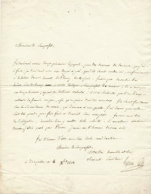 Henri-Alexandre TESSIER médecin agronome prisonnier espagnol lettre autographe