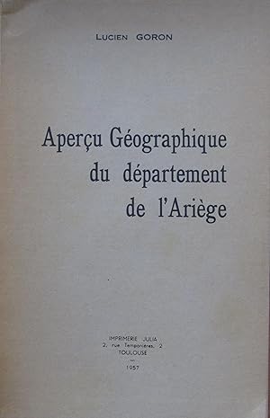 Aperçu géographique du département de l'Ariège