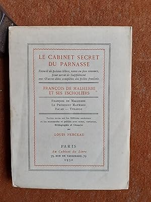 François de Malherbe et ses escholiers. Le Cabinet secret du Parnasse
