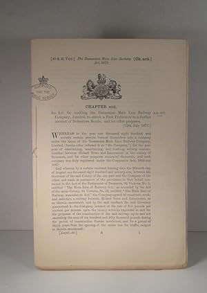 Chapter XCII. An Act for enabling the Tasmanian Main Line Railway Company, Limited, to attach a F...