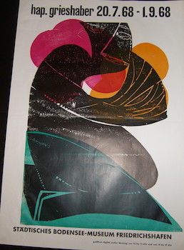 Hap. Grieshaber. Stadtisches Bodensee-Museum, Friedrichshafen. July 20-September 1, 1968.